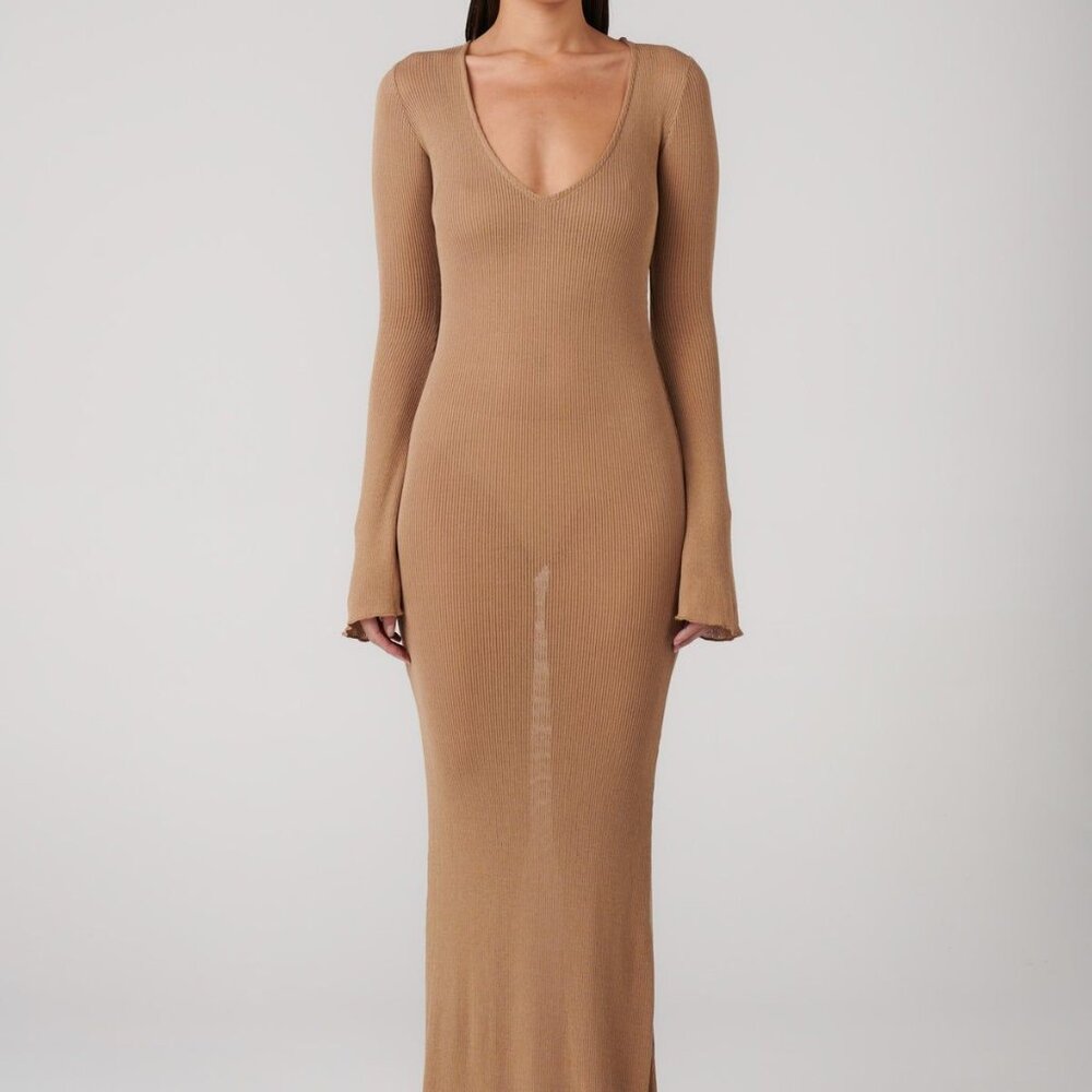 BAYSE Danita Maxi Dress in Latte
